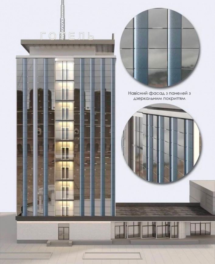 Новий власник навіть поділився проектом майбутнього вигляду оновленого готелю. 2